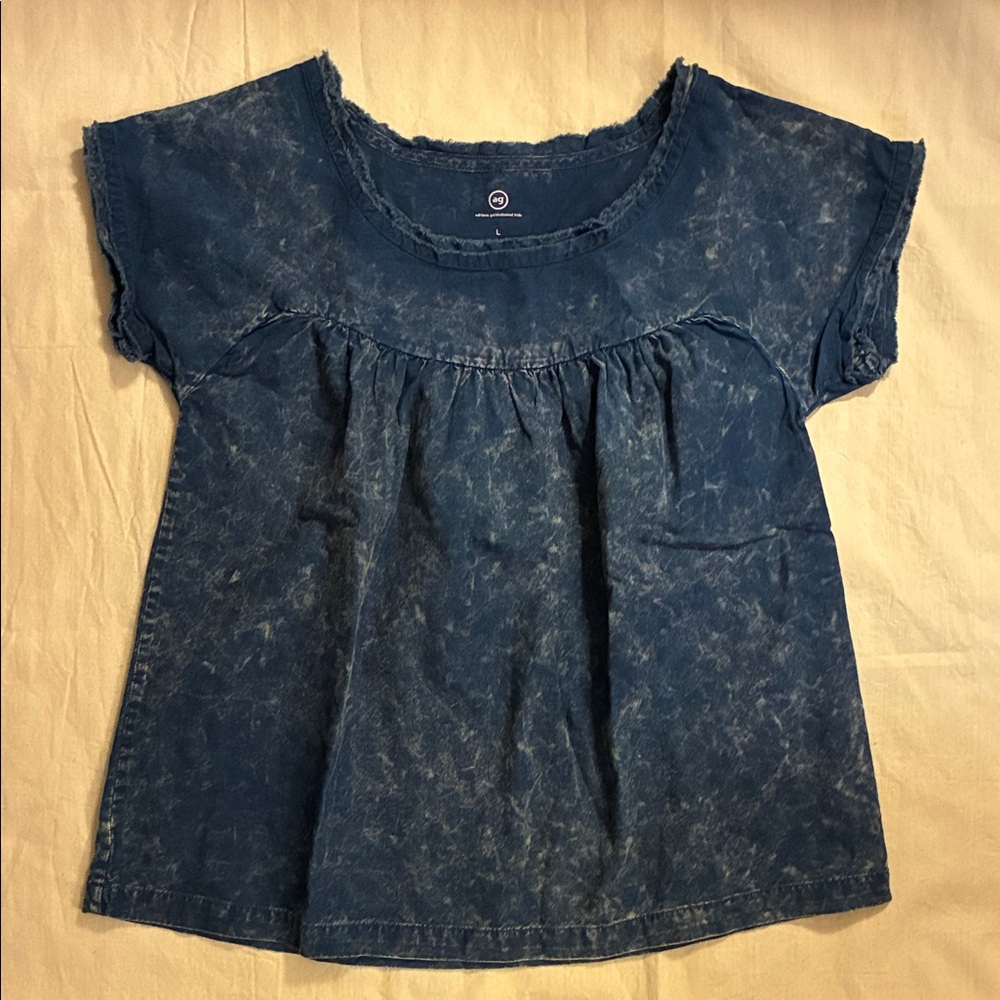 Ag Adriano Goldschmied Kids Distressed Blue Top